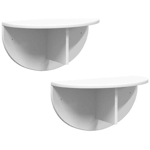 Scaffale da parete 2 pcs Bianco 48 x 24 x 24 cm - Foto 1