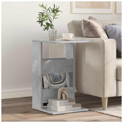 Tavolo laterale Grigio cemento 40 x 35 x 60,5 cm - Foto 2
