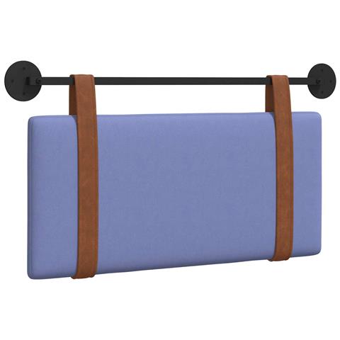 Testata appesa Tinta unita Blu jeans 90 x 55 x 5 cm PU Antico - Foto 1