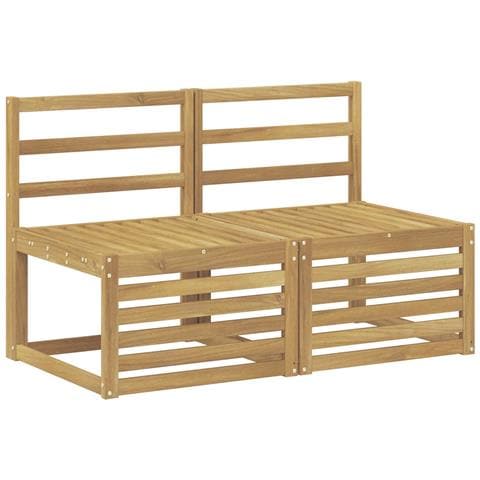 2 Pezzo Divano centrale per esterno Legno di Acacia Massello - Foto 1
