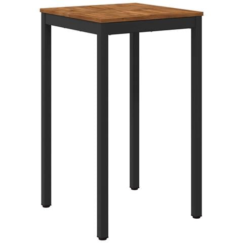 Tavolo Bar da Giardino Naturale e Nero 60 x 60,5 x 105 cm - Foto 1