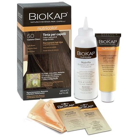 Biokap Nutricolor 5,0 Castano Chiaro Tinta Tubo + Flacone - Foto 1