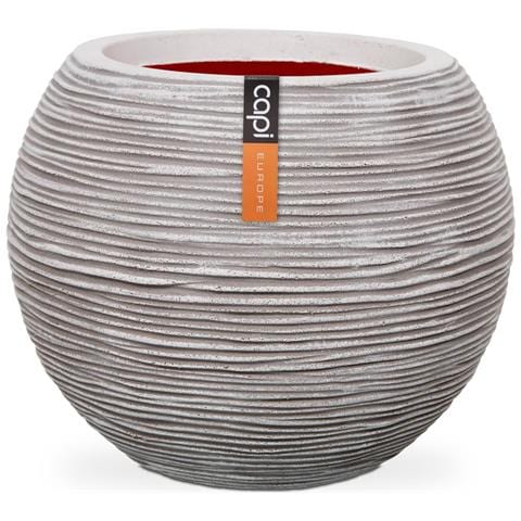 Vaso a Sfera Nature Rib 40x32 cm Avorio KOFI270 - Foto 1