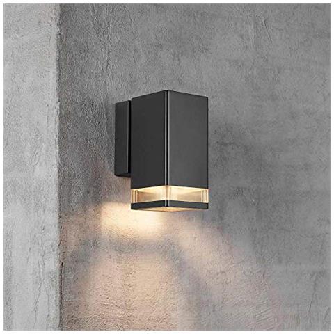 Elm Ip44 - Lampada Da Parete Per Esterni, Colore: Nero / trasparente - Foto 1