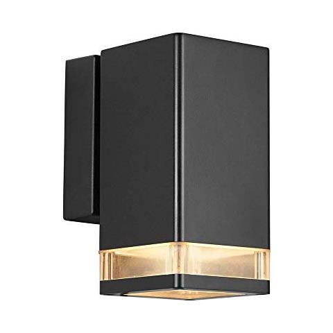 Elm Ip44 - Lampada Da Parete Per Esterni, Colore: Nero / trasparente - Foto 3