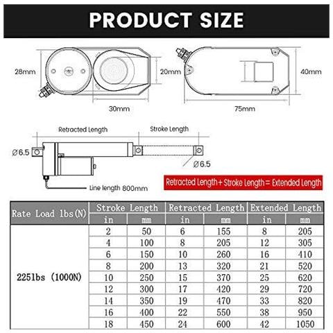 Linear Motion Attuatori 1000n 100kg Attuatore Lineare 50mm 2 Corsa Attuatore Lineare 12v Dc Motore Elettrico Attuatore Lineare Staffa Di Montaggio - Foto 4