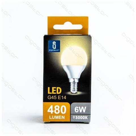 Lampadina Led A5 G45 6w Attacco E14 480 Lumen Color Box 3000k Luce Calda Angolo 230 D45h80mm Equivale 50w Incandescenza - Foto 4
