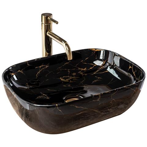 Lavabo Da Appoggio Belinda Black Marble Shiny - Foto 1