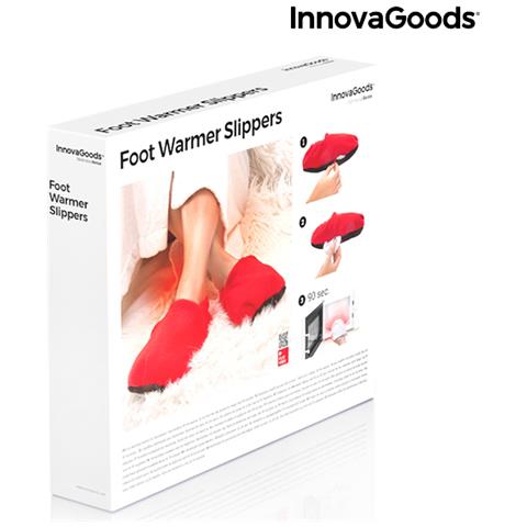 Pantofole Riscaldabili In Microonde Innovagoods Rosso - Foto 2