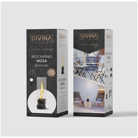 Camino A Bieotanolo Biocamino Da Tavolo Nizza Nero D14,5 X H46,5 Interno Esterno - Foto 2