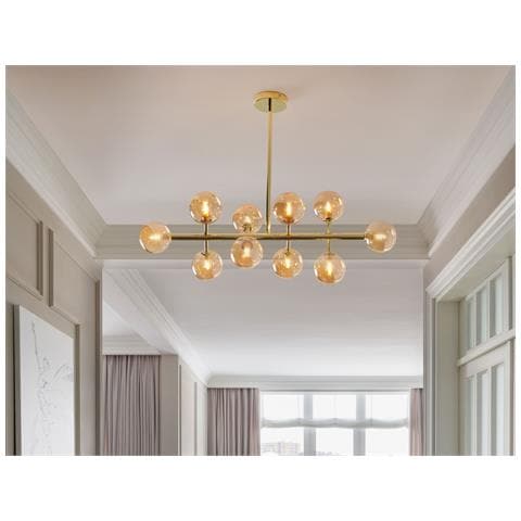 Lampadario Ramis Metallo Oro - Foto 1