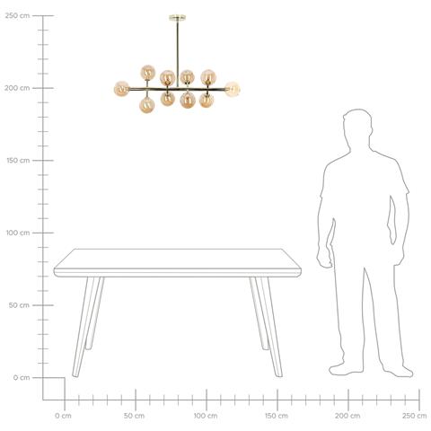 Lampadario Ramis Metallo Oro - Foto 12