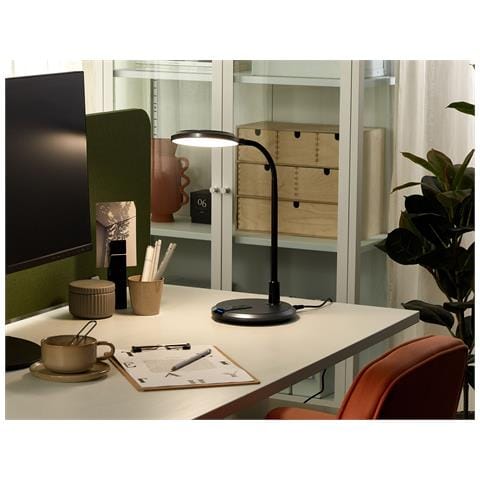 Lampada Da Scrivania A Led Columba Regolabile Metallo Nero - Foto 1