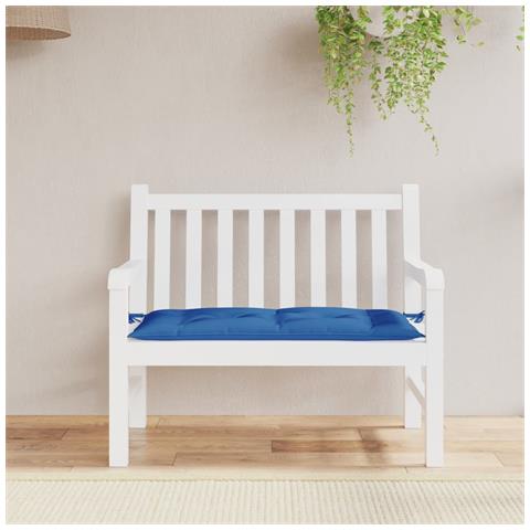 Cuscino Per Panca Blu 110x50x7 In Tessuto Oxford - Foto 1