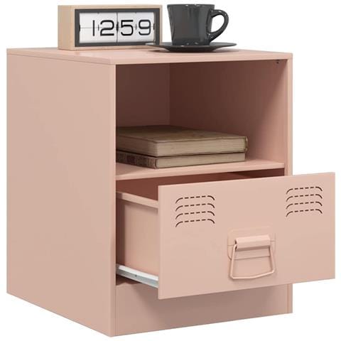 Comodini 2 pz Rosa 34,5x39x44 cm in Acciaio - Foto 2
