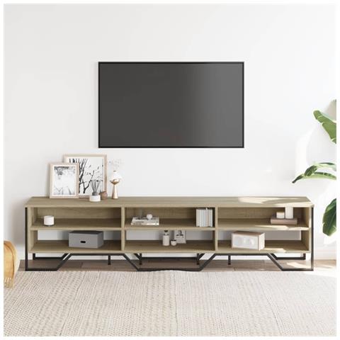 Mobile Porta Tv Rovere Sonoma 180x34x41 Cm Legno Multistrato - Foto 3