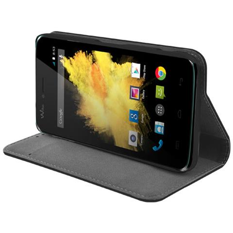 Custodia Per Wiko Sunset Con Funzione Supporto E Portacarte, Nero - Foto 2