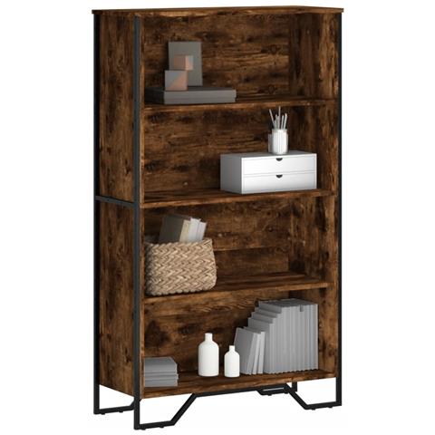 Libreria Rovere Fumo 80x31x137,5 Cm In Truciolato - Foto 1