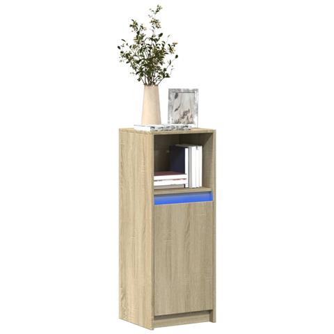 Credenza Con Led Rovere Sonoma 38x34x100cm In Legno Multistrato - Foto 1