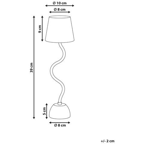 Lampada Da Tavolo Senza Fili A Led Vouga Con Dimmer Metallo Beige - Foto 5
