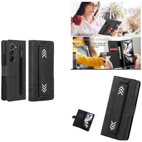 Custodia Per Samsung Galaxy Z Fold, Custodia Pieghevole Protettiva E Antiurto Per Telefono Black Modello 3 - Foto 1