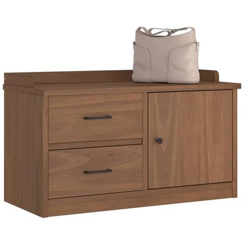 Panca Da Corridoio Sandnes 87x40x50 Cm Legno Massello Di Pino - Foto 1