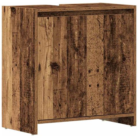 Mobile Lavabo Bagno Legno Antico 60x33x60 Cm Legno Multistrato - Foto 2