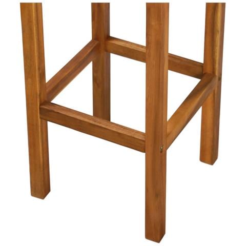 Sgabelli Da Bar 2 Pz In Legno Massello Di Acacia - Foto 8