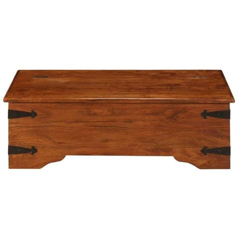 Tavolino Da Salotto In Legno Acacia Finitura Ambra 110x55x35 Cm - Foto 1