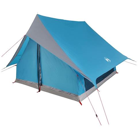 Tenda da Campeggio A-Frame 5 Persone Blu Impermeabile - Foto 1