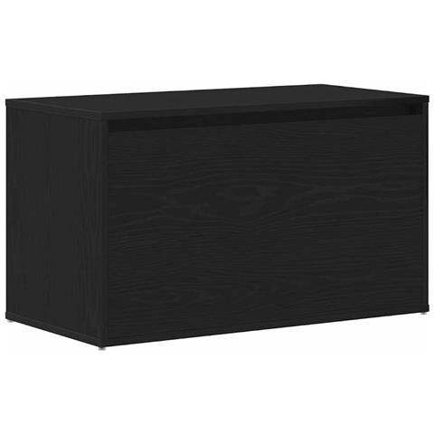 Panchina Hall  nera in rovere 80x40x45 cm in legno ingegnerizzato - Foto 1