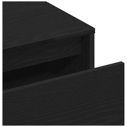 Panchina Hall  nera in rovere 80x40x45 cm in legno ingegnerizzato - Foto 9