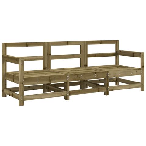 Set Salotto da Giardino 3 pz in Legno Impregnato di Pino - Foto 1