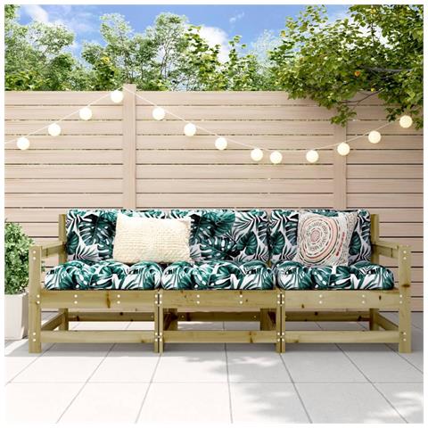 Set Salotto da Giardino 3 pz in Legno Impregnato di Pino - Foto 2