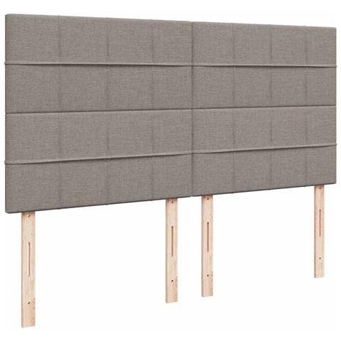 Struttura Letto Pouf con Materasso Tortora 160x200cm in Tessuto - Foto 9