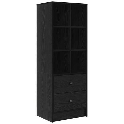 Unità di Scaffalatura in Rovere Nero Rovere nero Legno ingegnerizzato - Foto 1