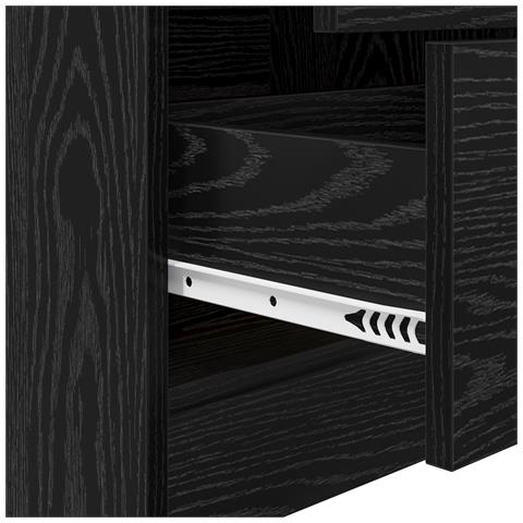 Unità di Scaffalatura in Rovere Nero Rovere nero Legno ingegnerizzato - Foto 9