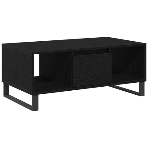 Tavolino da caffè  Nero Rovere 90x50x36,5 cm Legno ingegnerizzato - Foto 1