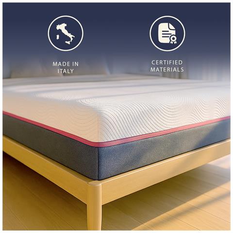 Coral | Materasso Con Molle Insacchettate E Memory Foam | Altezza 30 Cm | Dispositivo Medico Classe 1 | Ergonomico, Anallergico E Antibatterico | Prodotto Interamente In Italia | 80 X 190 Cm - Foto 8