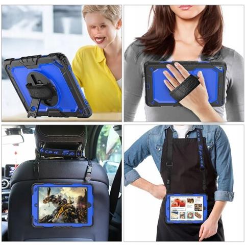 Custodia Per Ipad Air 3/pro 10.5” Con Supporto E Tracolla Blu - Foto 4