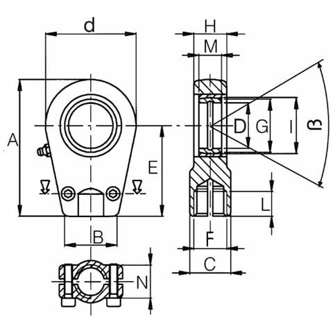 Terminale A Snodo Per Terzo Punto Sferico Ø 20mm Con Viti Di Fissaggio - Foto 2