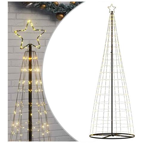 Albero di Natale a LED 550 LED Bianco Caldo 304 cm - Foto 1