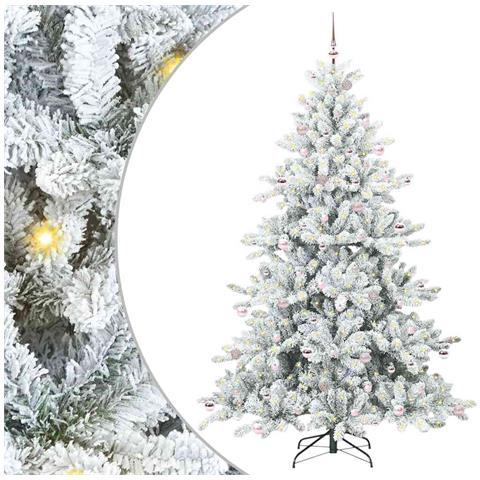 Albero di Natale Artificiale con Rami Pieghevoli Bianco 240 cm - Foto 1