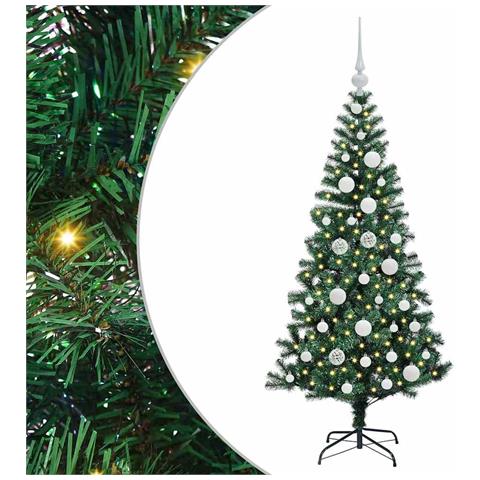 Albero di Natale artificiale con luci integrate Verde 120 cm - Foto 1