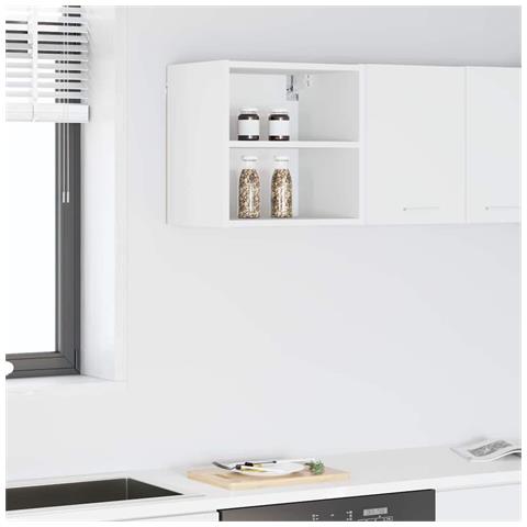Armadio pensile Riga Bianco 40 x 29,5 x 40 cm Legno multistrato - Foto 2