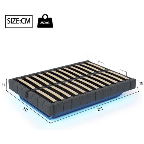 Letto Moderno Con Sistema Di Stoccaggio Ad Aria Compressa - Foto 3