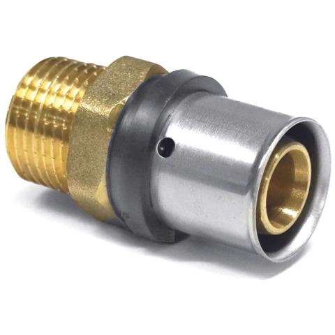 Raccordo A Pressare 16mm X 3/4  Ag Per Acqua Potabile - Foto 1