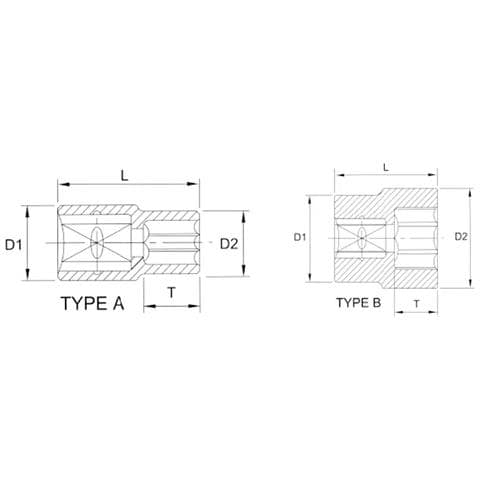 Chiave A Bussola 1/2 Pollice Superlock 19mm Corta - Foto 2