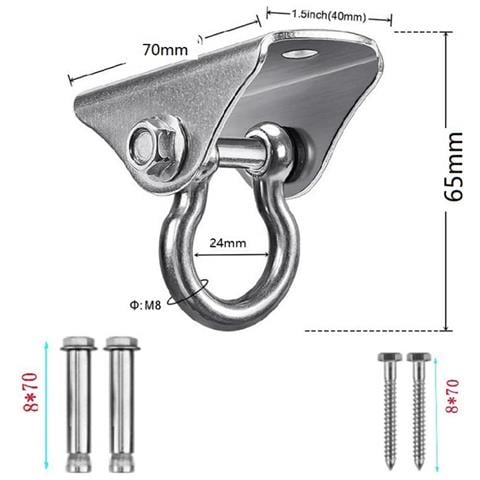 Supporto Di Fissaggio In Acciaio Inossidabile A Forma Di Arco Per Sacco Da Boxe E Sedia Sospesa Con Tasselli Di Espansione - Supporta Circa 150° Di Oscillazione Naturale, Non Rotante - Foto 2