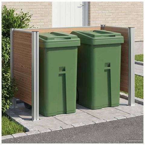 Recinzione Contenitore per Rifiuti Marrone 161 x 85 x 115 cm - Foto 2